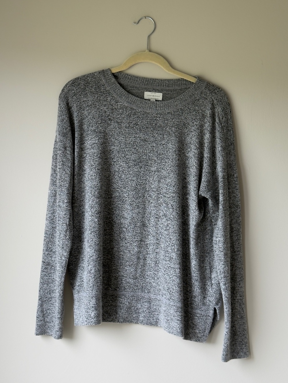 Lucky Brand Heather Gray Crewneck Sweater